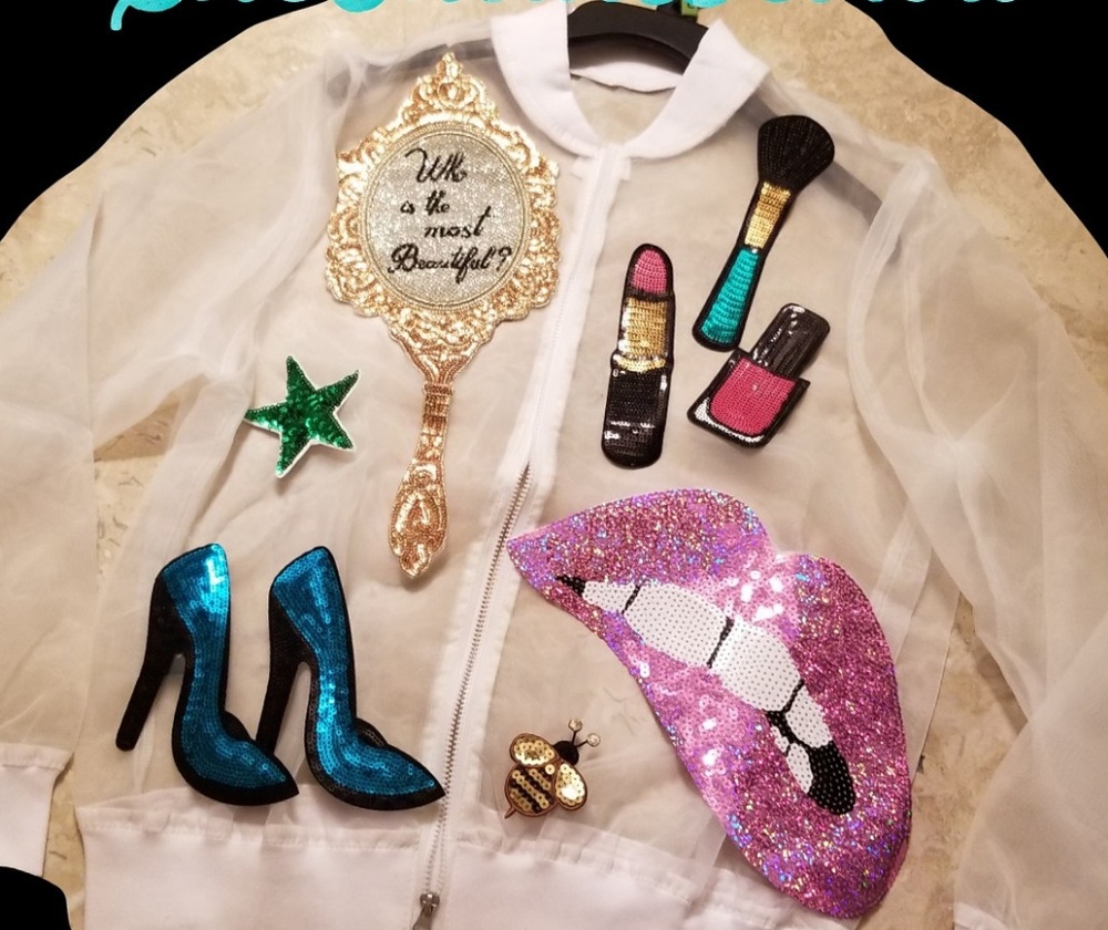 Custom sheer patch bomber jacket - Picture 2 of 3